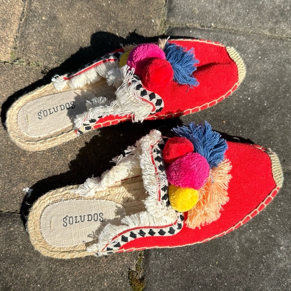 Soludos Fiesta pompom espadrille mules - Picture 2 of 4